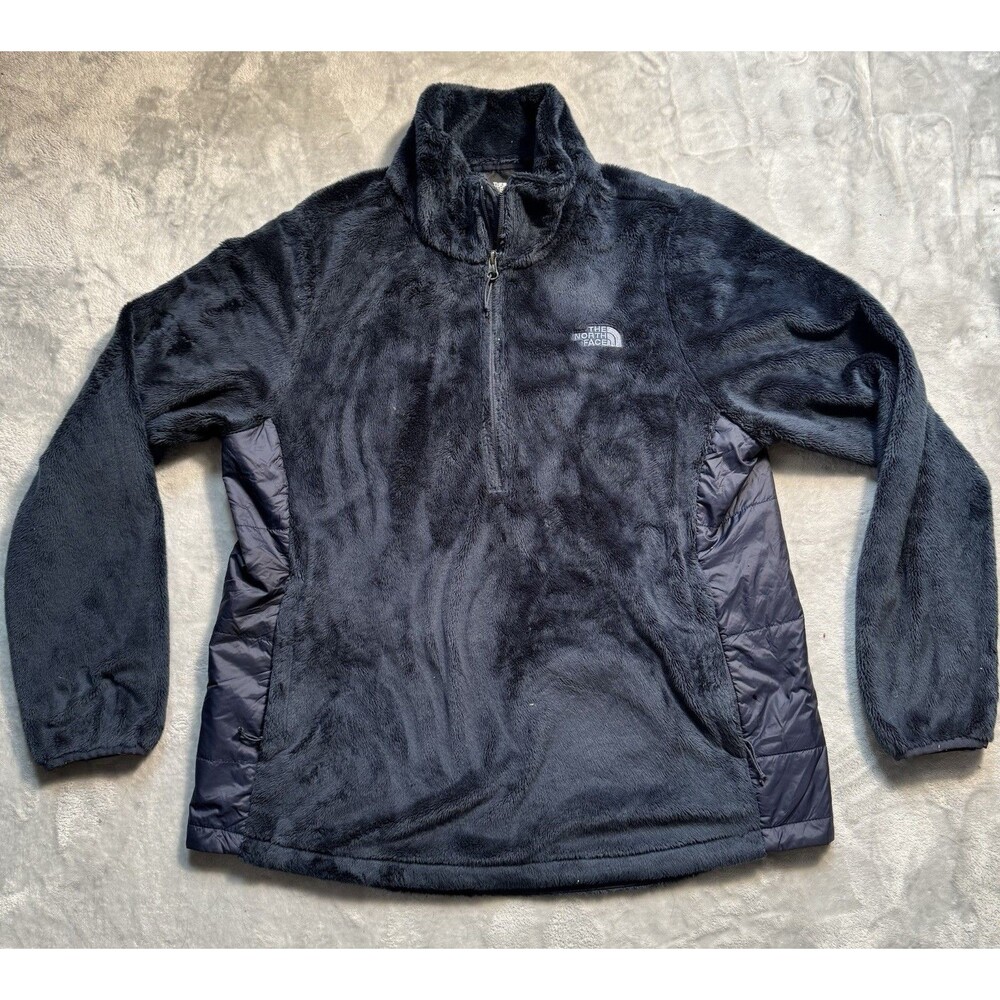 The North Face Fleece Jacket Women’s XL Navy Blue Quarter Zip Soft Pullover